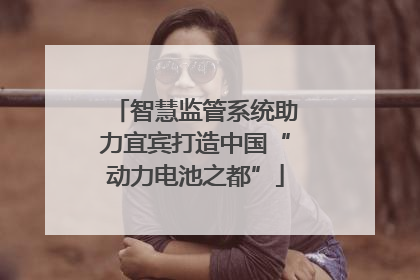 智慧监管系统助力宜宾打造中国“动力电池之都”