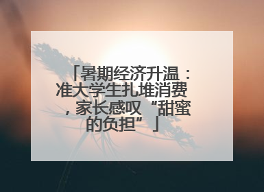 暑期经济升温：准大学生扎堆消费，家长感叹“甜蜜的负担”