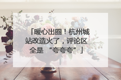 暖心出圈！杭州城站改造火了，评论区全是 “夸夸夸”