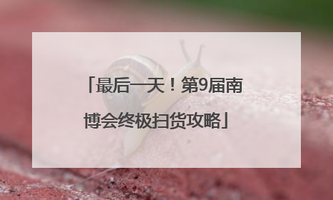 最后一天！第9届南博会终极扫货攻略