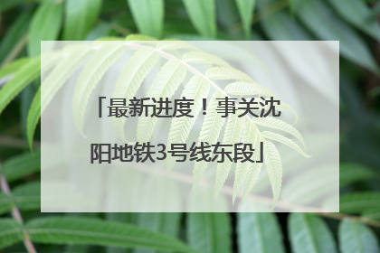 最新进度！事关沈阳地铁3号线东段
