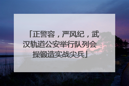 正警容，严风纪，武汉轨道公安举行队列会操锻造实战尖兵