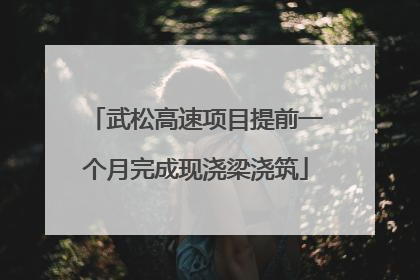 武松高速项目提前一个月完成现浇梁浇筑