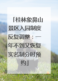 桂林象鼻山景区入园制度反复调整：一年不到又恢复实名制分时预约