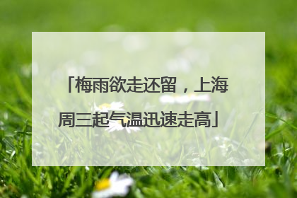 梅雨欲走还留，上海周三起气温迅速走高