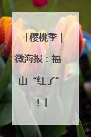 樱桃季｜微海报：福山“红了”！
