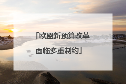 欧盟新预算改革面临多重制约