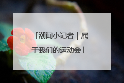 潮闻小记者｜属于我们的运动会