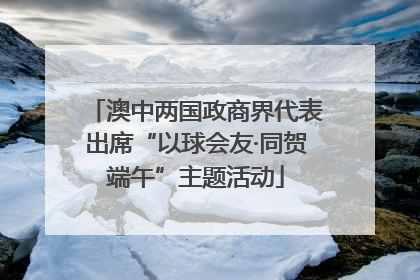 澳中两国政商界代表出席“以球会友·同贺端午”主题活动