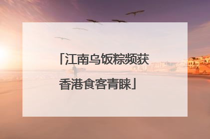 江南乌饭粽频获香港食客青睐