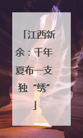 江西新余：千年夏布一支独“绣”