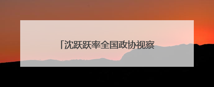 沈跃跃率全国政协视察团在吉林开展专题视察