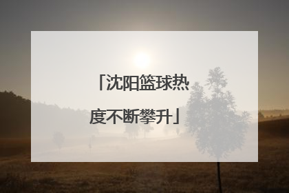 沈阳篮球热度不断攀升