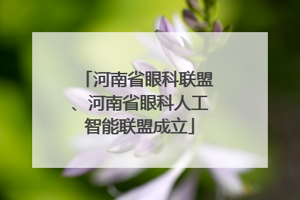 河南省眼科联盟、河南省眼科人工智能联盟成立