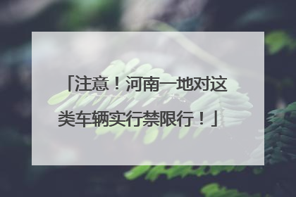 注意！河南一地对这类车辆实行禁限行！