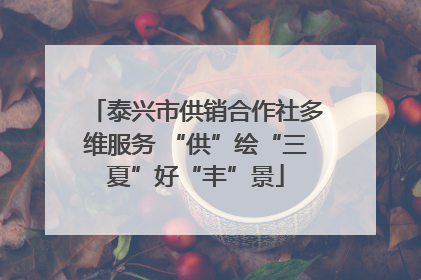 泰兴市供销合作社多维服务 “供”绘“三夏”好“丰”景