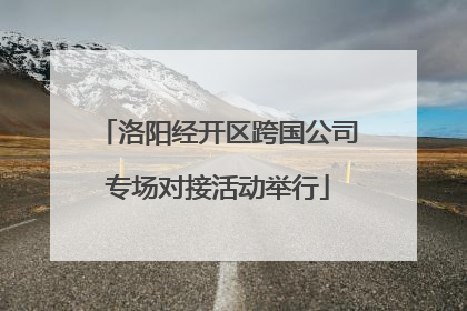 洛阳经开区跨国公司专场对接活动举行