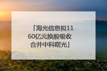 海光信息拟1160亿元换股吸收合并中科曙光