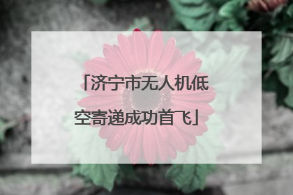 济宁市无人机低空寄递成功首飞