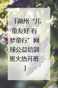 湖州“儿童友好 有梦童行”网球公益培训班火热开班