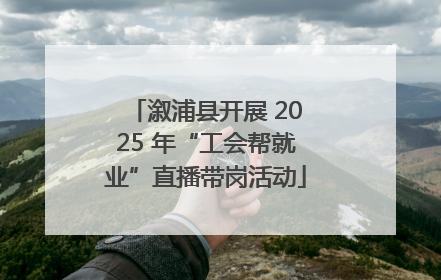 溆浦县开展 2025 年“工会帮就业”直播带岗活动