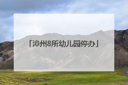 漳州8所幼儿园停办