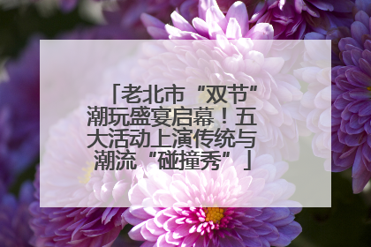 老北市“双节”潮玩盛宴启幕！五大活动上演传统与潮流“碰撞秀”