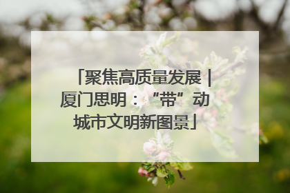 聚焦高质量发展｜厦门思明：“带”动城市文明新图景