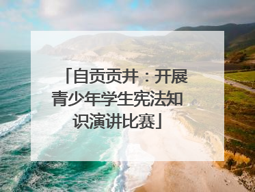 自贡贡井:开展青少年学生宪法知识演讲比赛