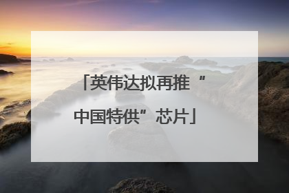 英伟达拟再推“中国特供”芯片