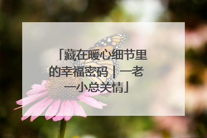 藏在暖心细节里的幸福密码｜一老一小总关情