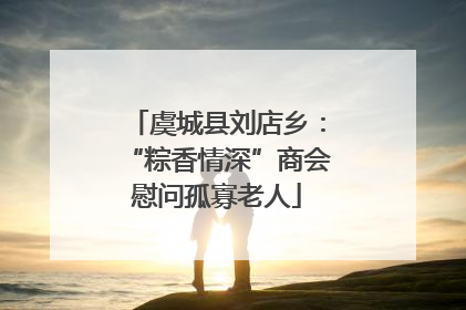 虞城县刘店乡：“粽香情深”商会慰问孤寡老人