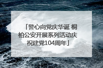 警心向党庆华诞 桐柏公安开展系列活动庆祝建党104周年