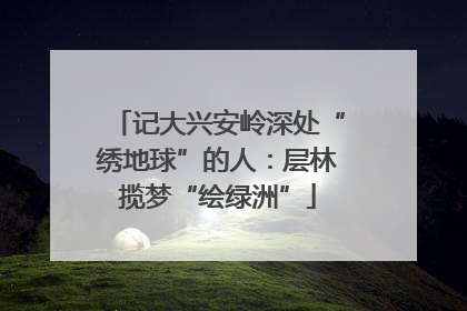 记大兴安岭深处“绣地球”的人：层林揽梦“绘绿洲”