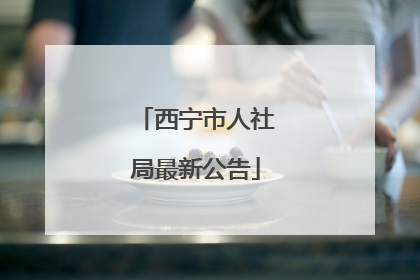 西宁市人社局最新公告