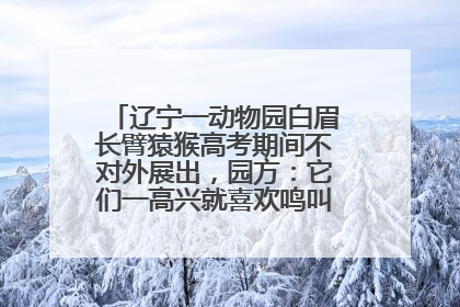 辽宁一动物园白眉长臂猿猴高考期间不对外展出，园方：它们一高兴就喜欢鸣叫，怕影响考试