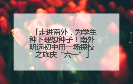 走进南外，为学生种下理想种子！南外明远初中用一场探校之旅庆“六一”