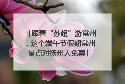 跟着“苏超”游常州，这个端午节假期常州景点对扬州人免票