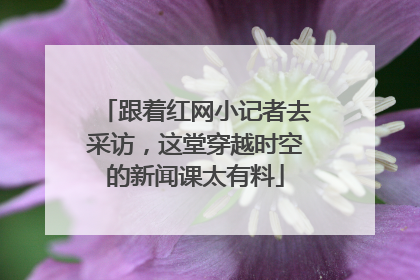跟着红网小记者去采访，这堂穿越时空的新闻课太有料