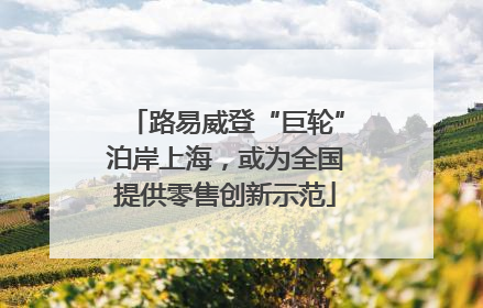 路易威登“巨轮”泊岸上海，或为全国提供零售创新示范
