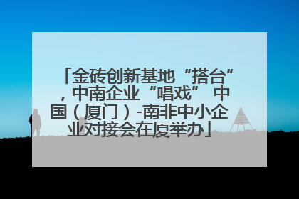 金砖创新基地“搭台”，中南企业“唱戏” 中国（厦门）-南非中小企业对接会在厦举办