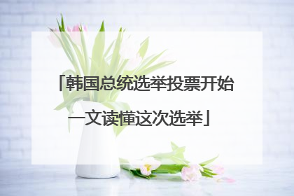 韩国总统选举投票开始 一文读懂这次选举