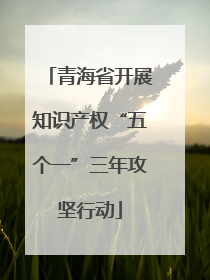 青海省开展知识产权“五个一”三年攻坚行动