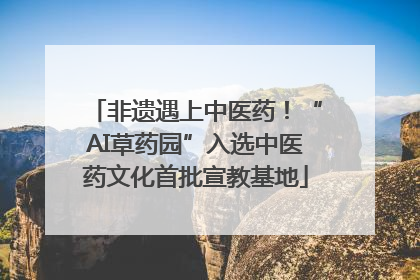 非遗遇上中医药！“AI草药园”入选中医药文化首批宣教基地