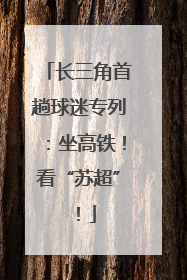 长三角首趟球迷专列：坐高铁！看“苏超”！