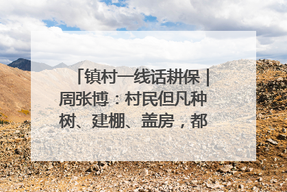镇村一线话耕保｜周张博：村民但凡种树、建棚、盖房，都要向街道报批