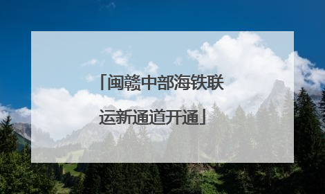 闽赣中部海铁联运新通道开通
