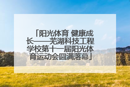 阳光体育 健康成长——芜湖科技工程学校第十一届阳光体育运动会圆满落幕