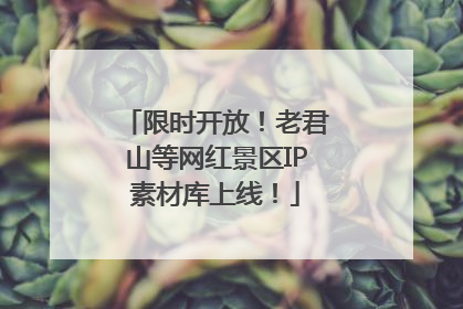 限时开放！老君山等网红景区IP素材库上线！