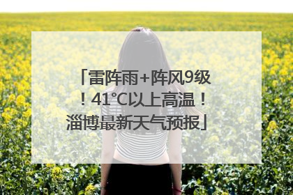 雷阵雨+阵风9级！41℃以上高温！淄博最新天气预报